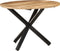 vidaXL - Eettafel - rond - 100x100x75 - cm - ruw - mangohout