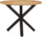 vidaXL - Eettafel - rond - 100x100x75 - cm - ruw - mangohout