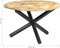 vidaXL - Eettafel - rond - 120x76 - cm - massief - mangohout