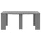 vidaXL - Eettafel - verlengbaar - 175x90x75 - cm - hoogglans - grijs