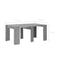 vidaXL - Eettafel - verlengbaar - 175x90x75 - cm - hoogglans - grijs