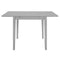 vidaXL - Eettafel - verlengbaar - (80-120)x80x74 - cm - MDF - grijs
