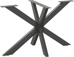 vidaXL - Eettafelpoot - spider - vorm - 120x68x(72-73) - cm - staal - antraciet