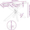 vidaXL - Eettafelpoot - spider - vorm - 120x68x(72-73) - cm - staal - zwart