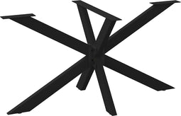 vidaXL - Eettafelpoot - spider - vorm - 150x78x(72-73) - cm - staal - zwart