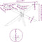 vidaXL - Eettafelpoot - spider - vorm - 150x78x(72-73) - cm - staal - antraciet