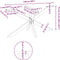 vidaXL - Eettafelpoot - spider - vorm - 150x78x(72-73) - cm - staal - naturel