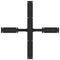 vidaXL - Eettafelpoot - spider - vorm - 85x85x(72-73) - cm - staal - zwart