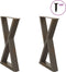 vidaXL - Eettafelpoten - 2 - st - 50x(72-73,3) - cm - staal - naturel