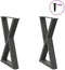 vidaXL - Eettafelpoten - 2 - st - 50x(72-73,3) - cm - staal - antraciet