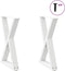 vidaXL - Eettafelpoten - 2 - st - 50x(72-73,3) - cm - staal - wit