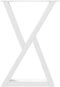 vidaXL - Eettafelpoten - 2 - st - 50x(72-73,3) - cm - staal - wit