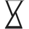 vidaXL - Eettafelpoten - 2 - st - 50x(72-73,3) - cm - staal - zwart