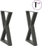 vidaXL - Eettafelpoten - 2 - st - 60x(72-73,3) - cm - staal - antraciet