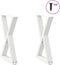 vidaXL - Eettafelpoten - 2 - st - 60x(72-73,3) - cm - staal - wit