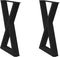 vidaXL - Eettafelpoten - 2 - st - 60x(72-73,3) - cm - staal - zwart