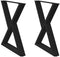 vidaXL - Eettafelpoten - 2 - st - 70x(72-73,3) - cm - staal - zwart
