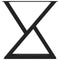 vidaXL - Eettafelpoten - 2 - st - 70x(72-73,3) - cm - staal - zwart