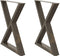 vidaXL - Eettafelpoten - 2 - st - 80x(72-73,3) - cm - staal - naturel