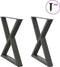 vidaXL - Eettafelpoten - 2 - st - 80x(72-73,3) - cm - staal - antraciet