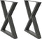 vidaXL - Eettafelpoten - 2 - st - 80x(72-73,3) - cm - staal - antraciet