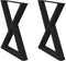 vidaXL - Eettafelpoten - 2 - st - 80x(72-73,3) - cm - staal - zwart