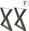 vidaXL - Eettafelpoten - 2 - st - 90x(72-73,3) - cm - staal - naturel