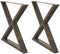 vidaXL - Eettafelpoten - 2 - st - 90x(72-73,3) - cm - staal - naturel