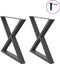 vidaXL - Eettafelpoten - 2 - st - 90x(72-73,3) - cm - staal - antraciet
