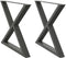 vidaXL - Eettafelpoten - 2 - st - 90x(72-73,3) - cm - staal - antraciet