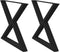 vidaXL - Eettafelpoten - 2 - st - 90x(72-73,3) - cm - staal - zwart