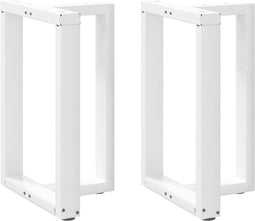 vidaXL - Eettafelpoten - 2 - st - T-vormig - 50x35x(72-73) - cm - staal - wit