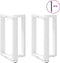 vidaXL - Eettafelpoten - 2 - st - T-vormig - 50x35x(72-73) - cm - staal - wit