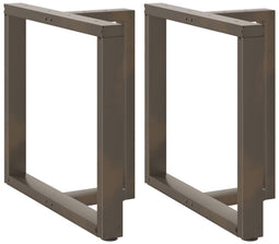 vidaXL - Eettafelpoten - 2 - st - T-vormig - 70x35x(72-73) - cm - staal - naturel