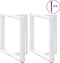 vidaXL - Eettafelpoten - 2 - st - T-vormig - 80x35x(72-73) - cm - staal - wit