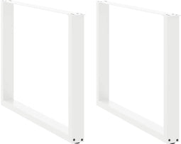 vidaXL - Eettafelpoten - 2 - st - U-vormig - 100x(72-73) - cm - staal - wit