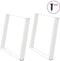 vidaXL - Eettafelpoten - 2 - st - U-vormig - 100x(72-73) - cm - staal - wit