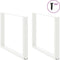 vidaXL - Eettafelpoten - 2 - st - U-vormig - 100x(72-73) - cm - staal - wit