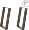 vidaXL - Eettafelpoten - 2 - st - U-vormig - 50x(72-73) - cm - staal - naturel