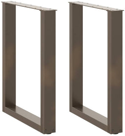 vidaXL - Eettafelpoten - 2 - st - U-vormig - 60x(72-73) - cm - staal - naturel