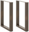 vidaXL - Eettafelpoten - 2 - st - U-vormig - 60x(72-73) - cm - staal - naturel