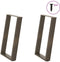 vidaXL - Eettafelpoten - 2 - st - U-vormig - 60x(72-73) - cm - staal - naturel