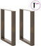 vidaXL - Eettafelpoten - 2 - st - U-vormig - 60x(72-73) - cm - staal - naturel