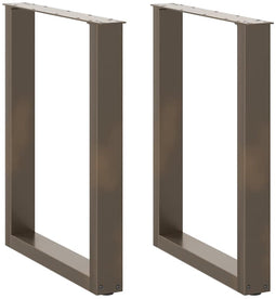 vidaXL - Eettafelpoten - 2 - st - U-vormig - 70x(72-73) - cm - staal - naturel