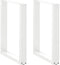 vidaXL - Eettafelpoten - 2 - st - U-vormig - 70x(72-73) - cm - staal - wit