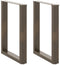vidaXL - Eettafelpoten - 2 - st - U-vormig - 70x(72-73) - cm - staal - naturel