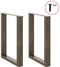 vidaXL - Eettafelpoten - 2 - st - U-vormig - 70x(72-73) - cm - staal - naturel
