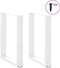 vidaXL - Eettafelpoten - 2 - st - U-vormig - 70x(72-73) - cm - staal - wit