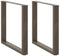 vidaXL - Eettafelpoten - 2 - st - U-vormig - 90x(72-73) - cm - staal - naturel