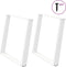 vidaXL - Eettafelpoten - 2 - st - U-vormig - 90x(72-73) - cm - staal - wit